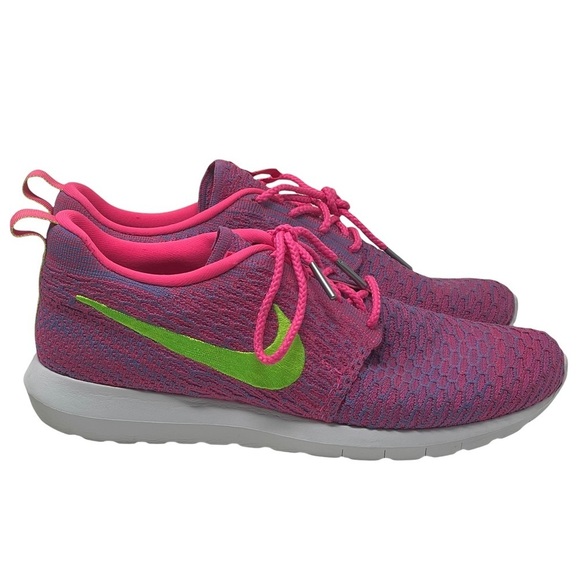 Nike Roshe Flyknit 'Pink Flash' Sneakers Womens 11 - Picture 5 of 10